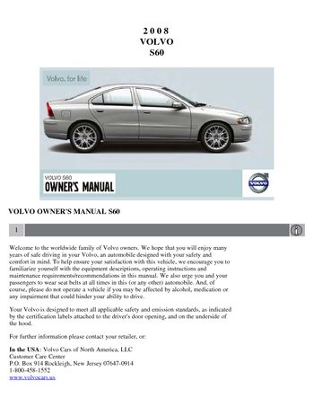 Volvo s60 2005 service manual